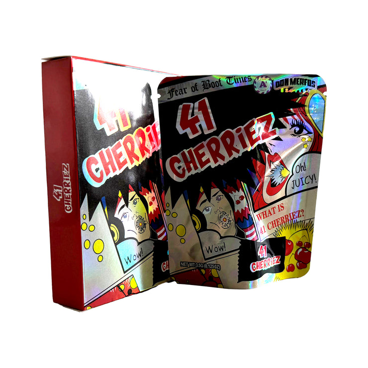 41 cherriez 3.5g Holographic Bag with Matching Box Design (500 Units / Per Lot)