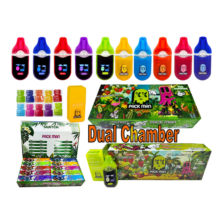 Packman 2g Switch Dual Chamber Disposable Vapes (500 Units / Per Lot)