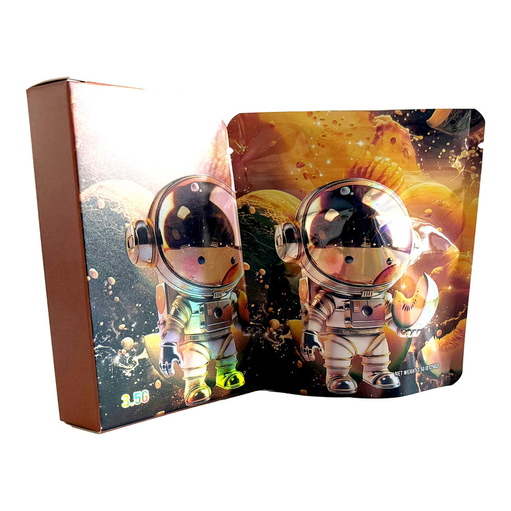 Astronaut Orange Candy 3.5g Holographic Bag with Matching Box Design (500 Units / Per Lot)