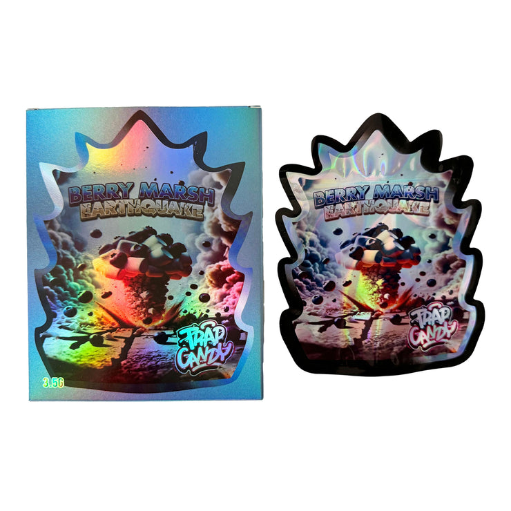 Berry Marsh Earthquake 3.5g Holographic Bag with Matching Box Design (500 Units / Per Lot)