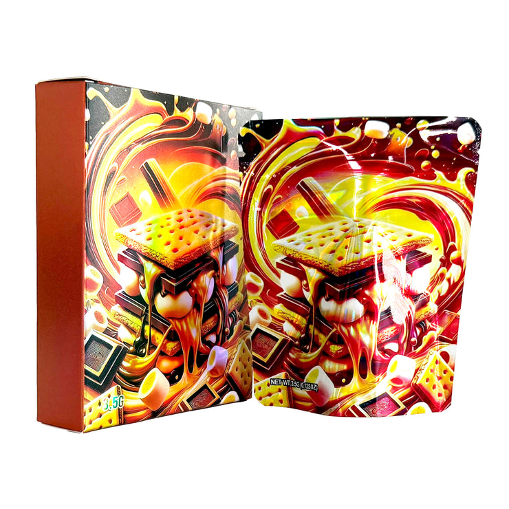 Biscuit 3.5g Holographic Bag with Matching Box Design (500 Units / Per Lot)