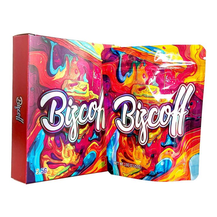 Bizcoff 3.5g Holographic Bag with Matching Box Design (500 Units / Per Lot)