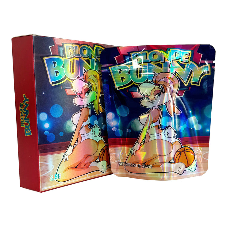 Blonde Bunny 3.5g Holographic Bag with Matching Box Design (500 Units / Per Lot)