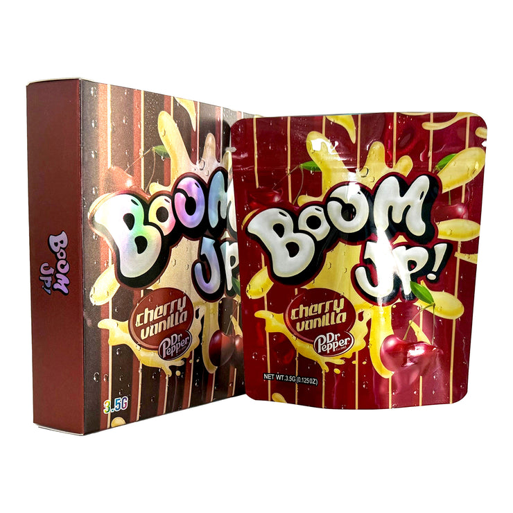 Boom up Cherry Vanilla 3.5g Holographic Bag with Matching Box Design (500 Units / Per Lot)