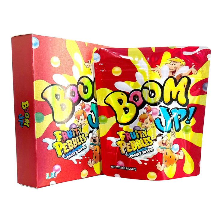 Boom up fruity pebbles 3.5g Holographic Bag with Matching Box Design (500 Units / Per Lot)