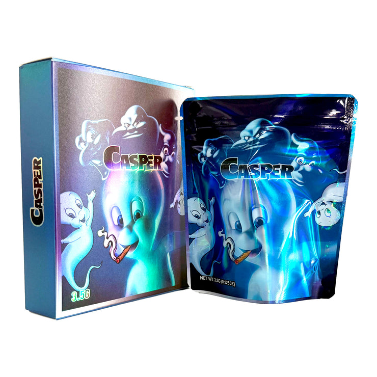 Casper 3.5g Holographic Bag with Matching Box Design (500 Units / Per Lot)