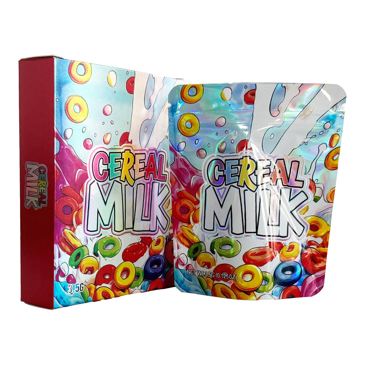 Cereal Milk 3.5g Holographic Bag with Matching Box Design (500 Units / Per Lot)