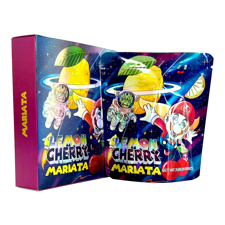 Lemon Cherry Mariata 3.5g Holographic Bag with Matching Box Design (500 Units / Per Lot)