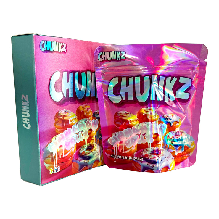Chunkz Cinnamon Rollz 3.5g Holographic Bag with Matching Box Design (500 Units / Per Lot)