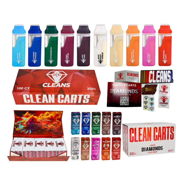 Clean Carts V2 2g Disposable Vapes (1000 Units / Per Lot)