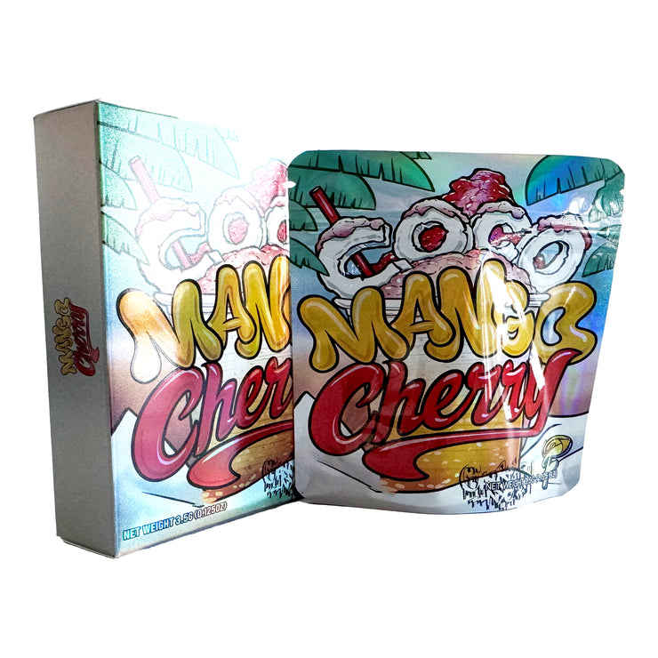 Coco Mango Cherry 3.5g Holographic Bag with Matching Box Design (500 Units / Per Lot)