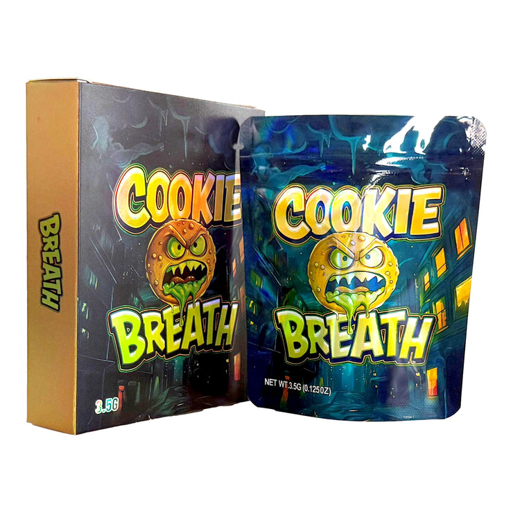 Cookie Breath 3.5g Holographic Bag with Matching Box Design (500 Units / Per Lot)