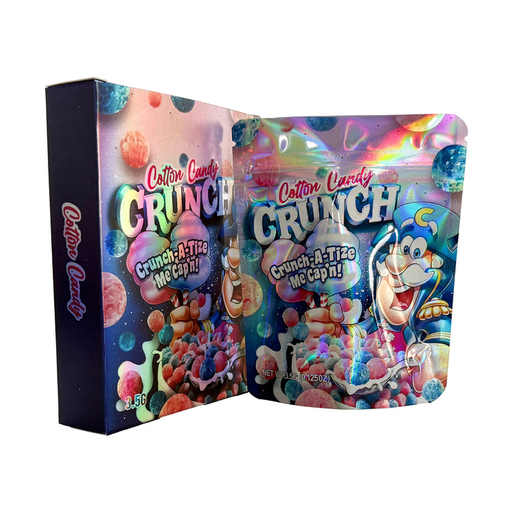 Cotton Candy Crunch 3.5g Holographic Bag with Matching Box Design (500 Units / Per Lot)