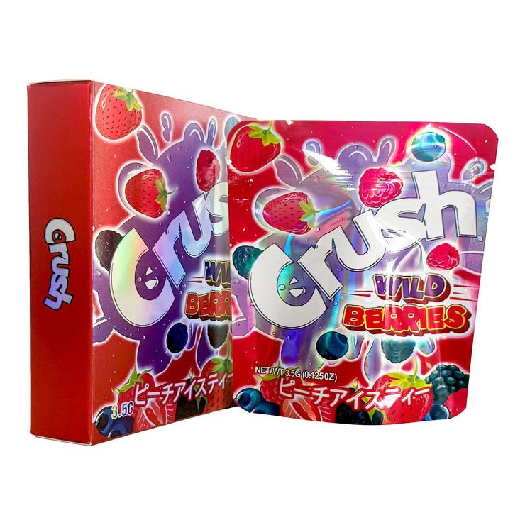 Crush Wild Berries 3.5g Holographic Bag with Matching Box Design (500 Units / Per Lot)