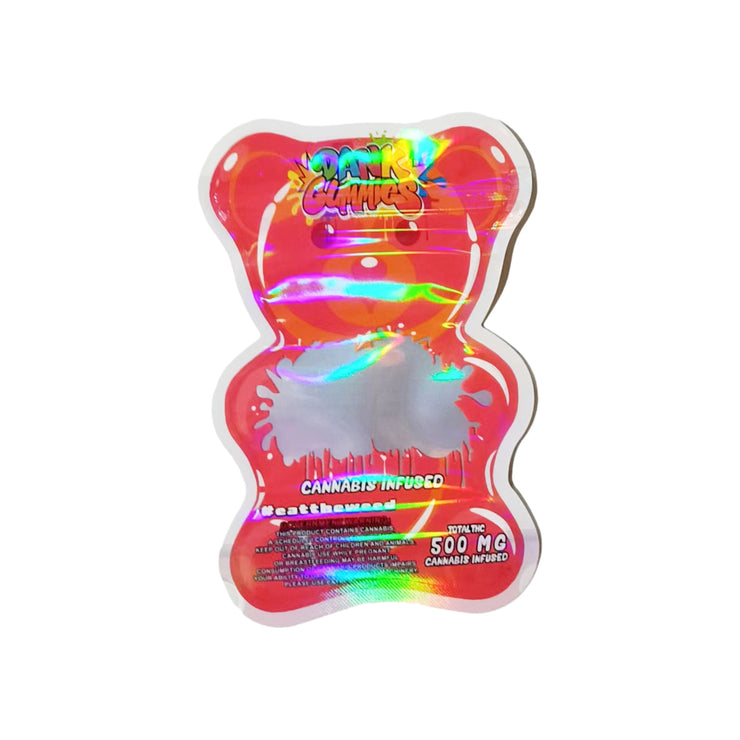 Dank Cummies 3.5g Holographic Die Cut Shape Bag (500 Units / Per Lot)