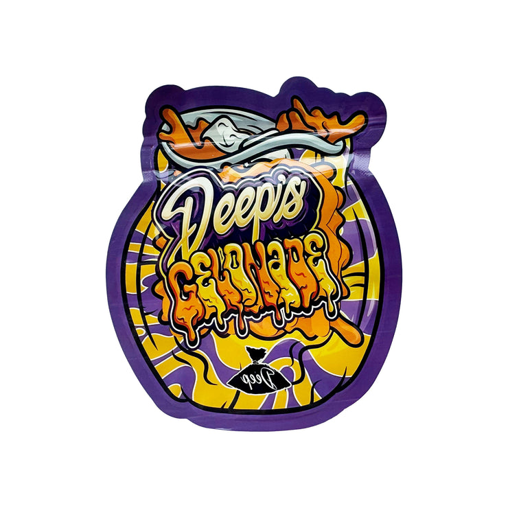 Deeps Gelonade 3.5g Holographic Die Cut Shape Bag (500 Units / Per Lot)