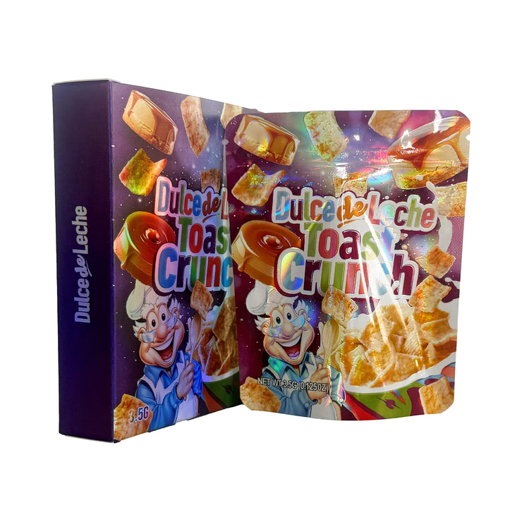 Dulcedeleche Toast Crunch 3.5g Holographic Bag with Matching Box Design (500 Units / Per Lot)
