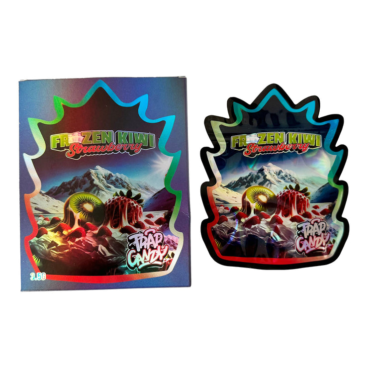 Frozen Kiwi Strawberry 3.5g Holographic Bag with Matching Box Design (500 Units / Per Lot)