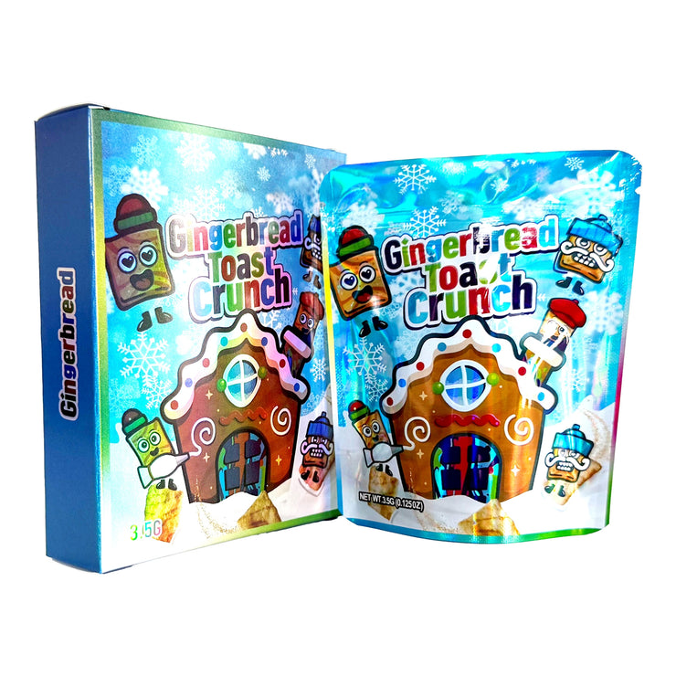 Ginger Bread Toast Crunch 3.5g Holographic Bag with Matching Box Design (500 Units / Per Lot)