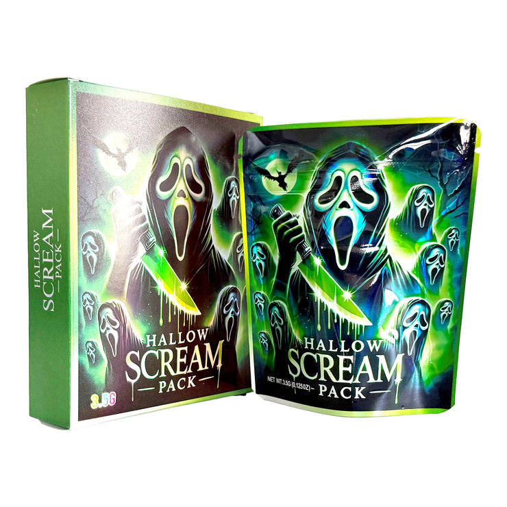Hallow Scream Pack 3.5g Holographic Bag with Matching Box Design (500 Units / Per Lot)