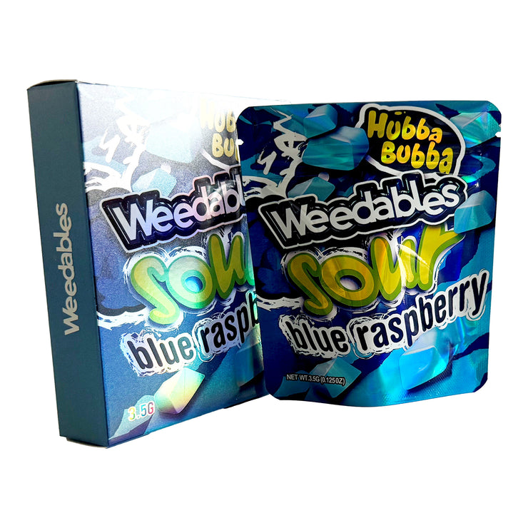 Hubba Bubba Weedables 3.5g Holographic Bag with Matching Box Design (500 Units / Per Lot)