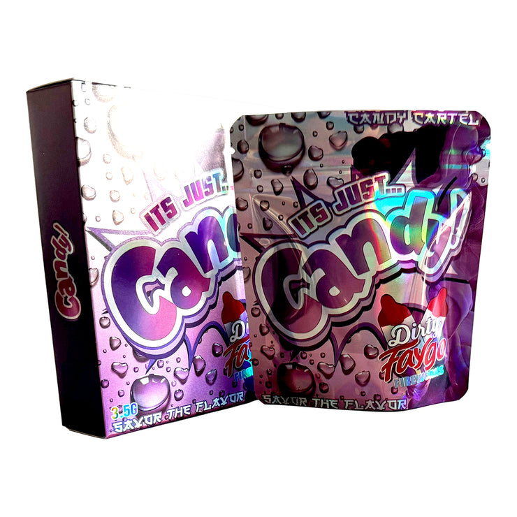 Its Just Candy Dirty Faygo 3.5g Holographic Bag with Matching Box Design (500 Units / Per Lot)