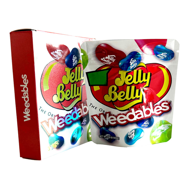 Jelly Belly Weedables 3.5g Holographic Bag with Matching Box Design (500 Units / Per Lot)