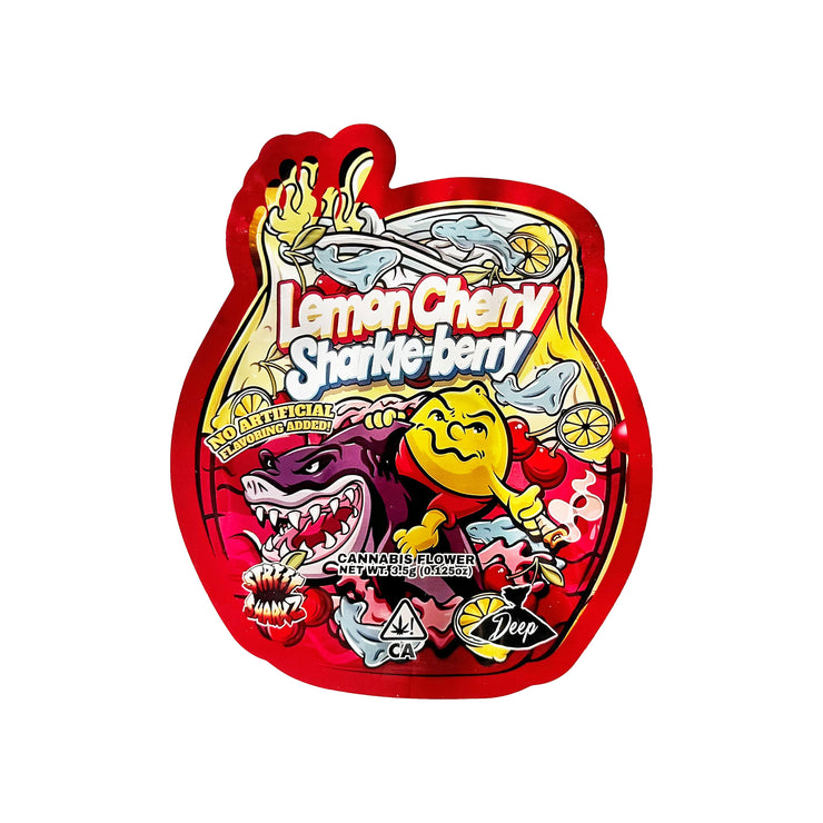 Lemon Cherry Sharkle Berry 3.5g Holographic Die Cut Shape Bag (500 Units / Per Lot)