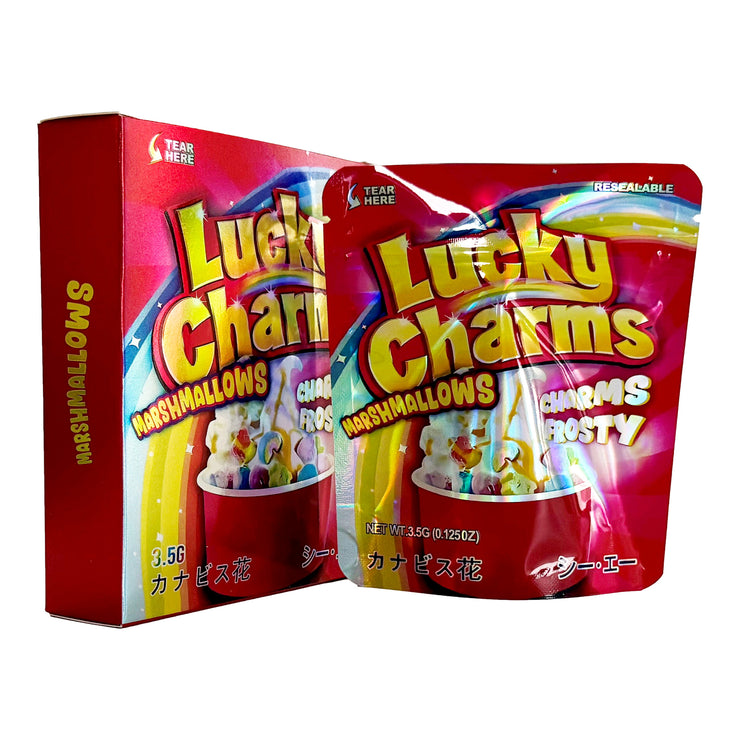 Lucky Charms Marshmallows  3.5g Holographic Bag with Matching Box Design (500 Units / Per Lot)
