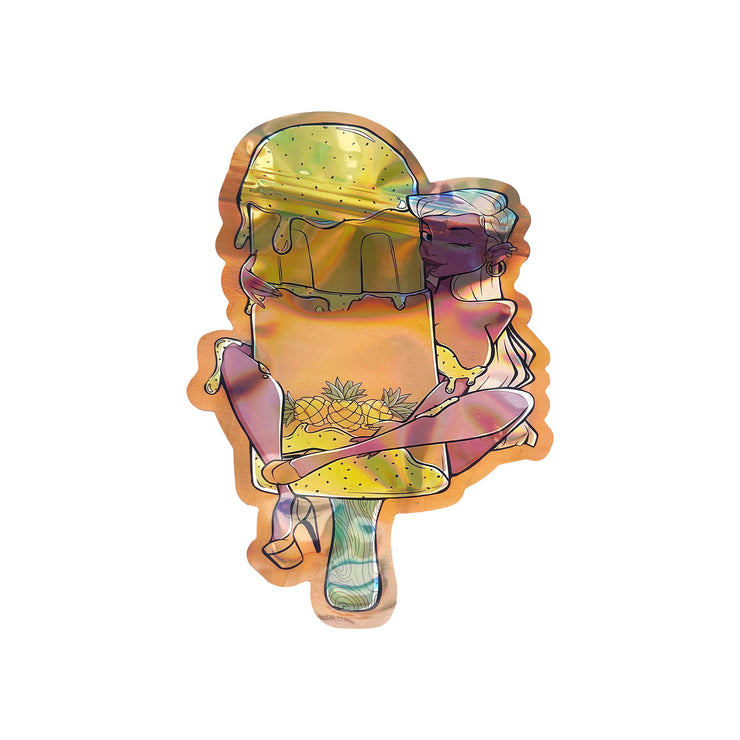 Mango Icecream Candy 3.5g Holographic Die Cut Shape Bag (500 Units / Per Lot)