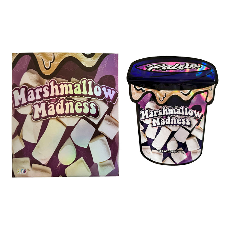 Marshmellow Madness 3.5g Holographic Bag with Matching Box Design (500 Units / Per Lot)