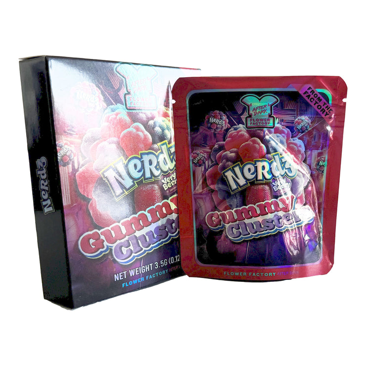Nerdz Gummy Cluster 3.5g Holographic Bag with Matching Box Design (500 Units / Per Lot)