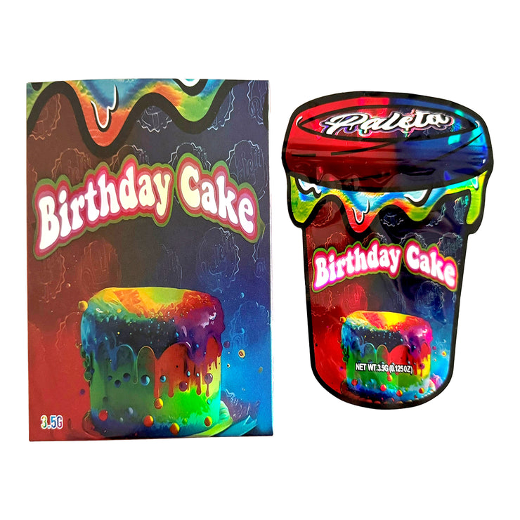 Paleta Birthday Cake 3.5g Holographic Bag with Matching Box Design (500 Units / Per Lot)