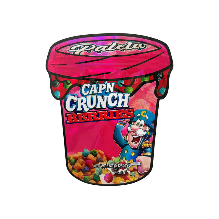 Paleta Capn Crunch Berries 3.5g Holographic Die Cut Shape Bag (500 Units / Per Lot)