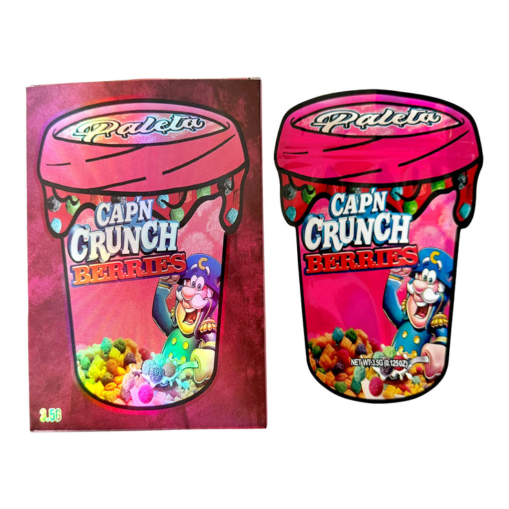 Paleta Cap'n Crunch Berries 3.5g Holographic Bag with Matching Box Design (500 Units / Per Lot)