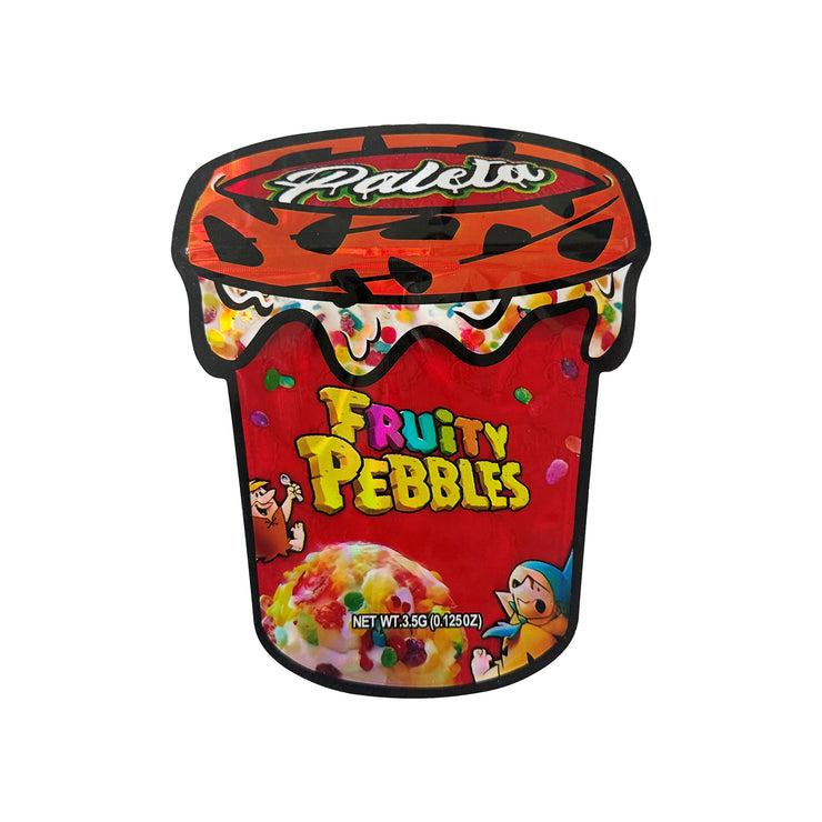 Paleta Fruity Pebbles 3.5g Holographic Die Cut Shape Bag (500 Units / Per Lot)
