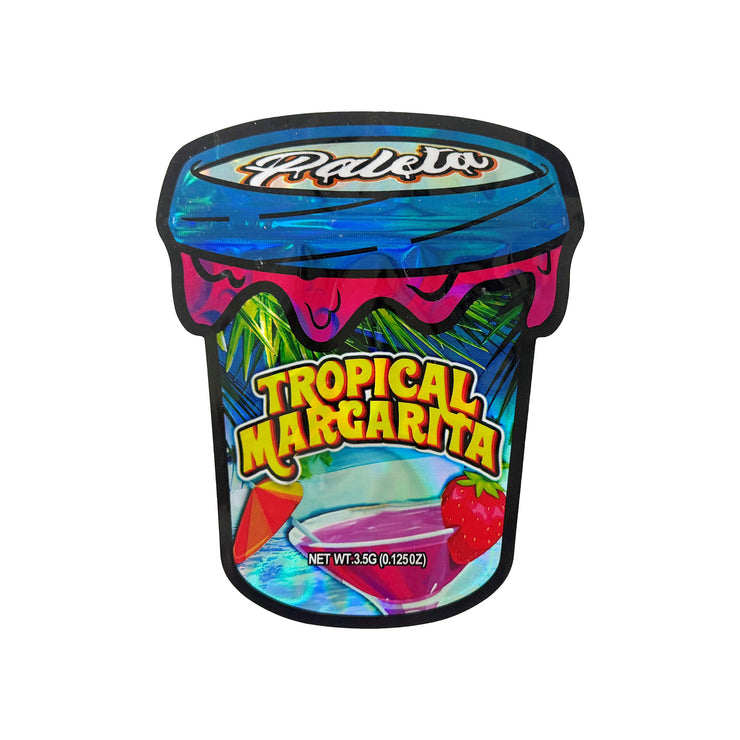 Paleta Tropical Margarita 3.5g Holographic Die Cut Shape Bag (500 Units / Per Lot)
