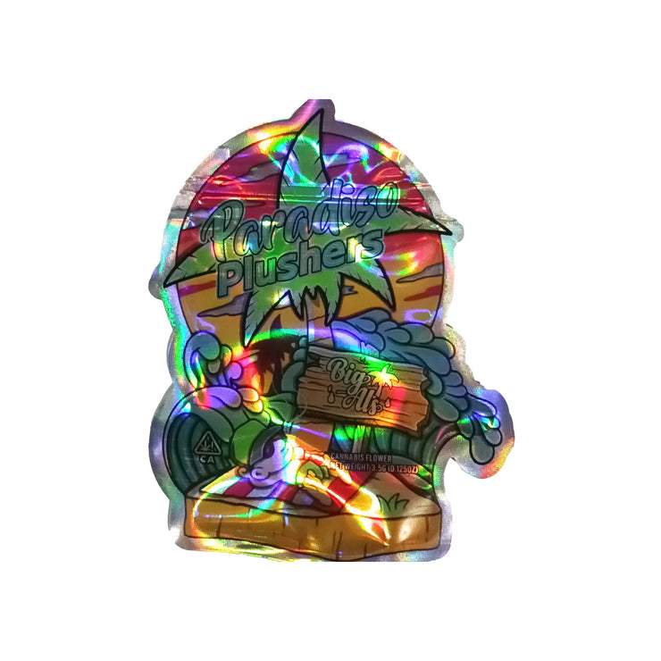 Paradise Plushers 3.5g Holographic Bag with Matching Box Design (500 Units / Per Lot)