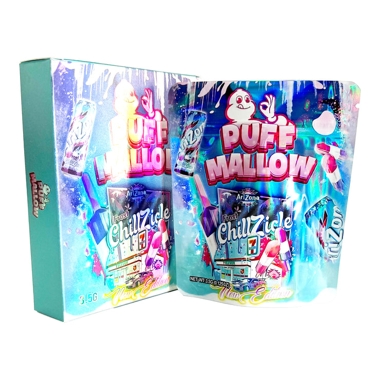 Poff Mallow Chillzide 3.5g Holographic Bag with Matching Box Design (500 Units / Per Lot)