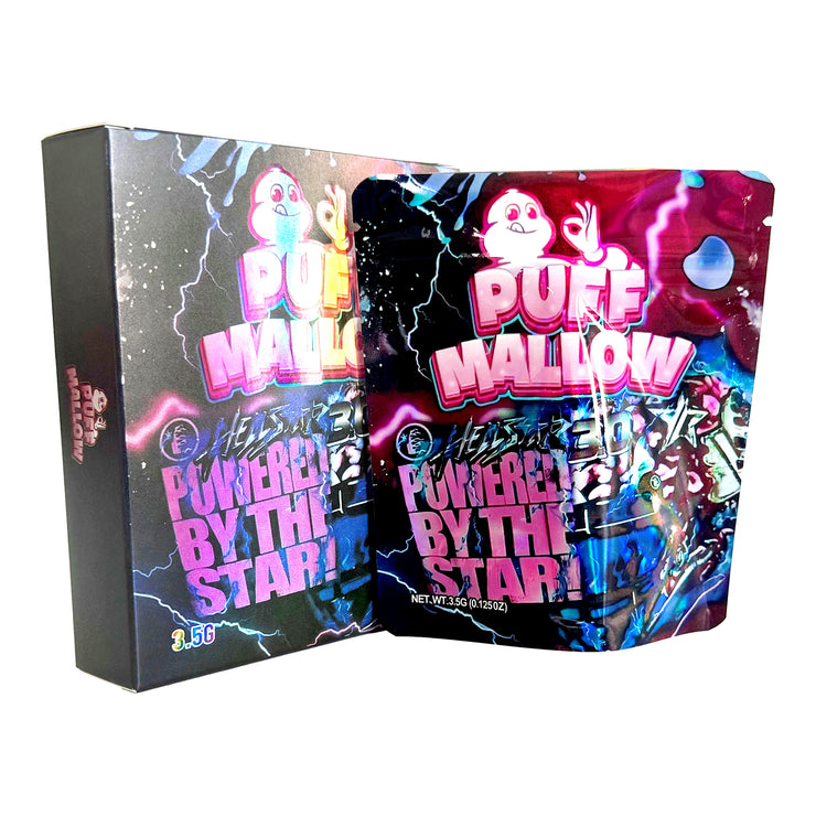 Poff Mallow Power By The Star 3.5g Holographic Bag with Matching Box Design (500 Units / Per Lot)