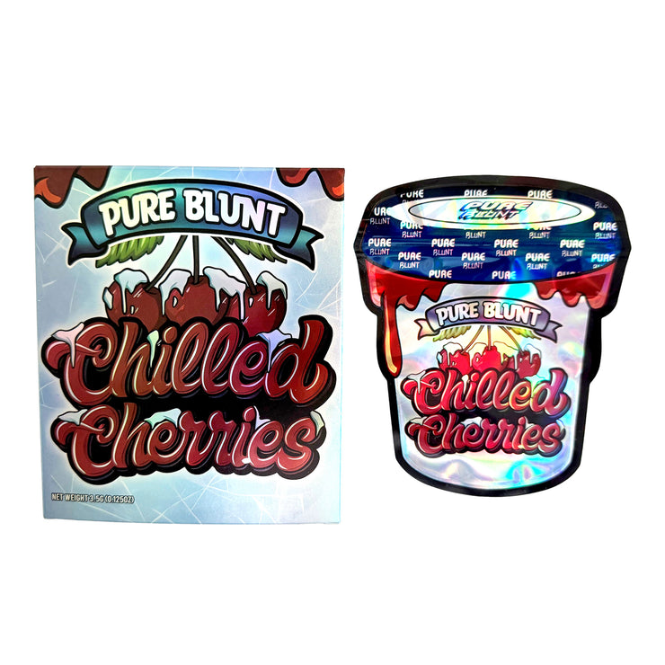 Pure Blunt Chilled Cherries 3.5g Holographic Bag with Matching Box Design (500 Units / Per Lot)