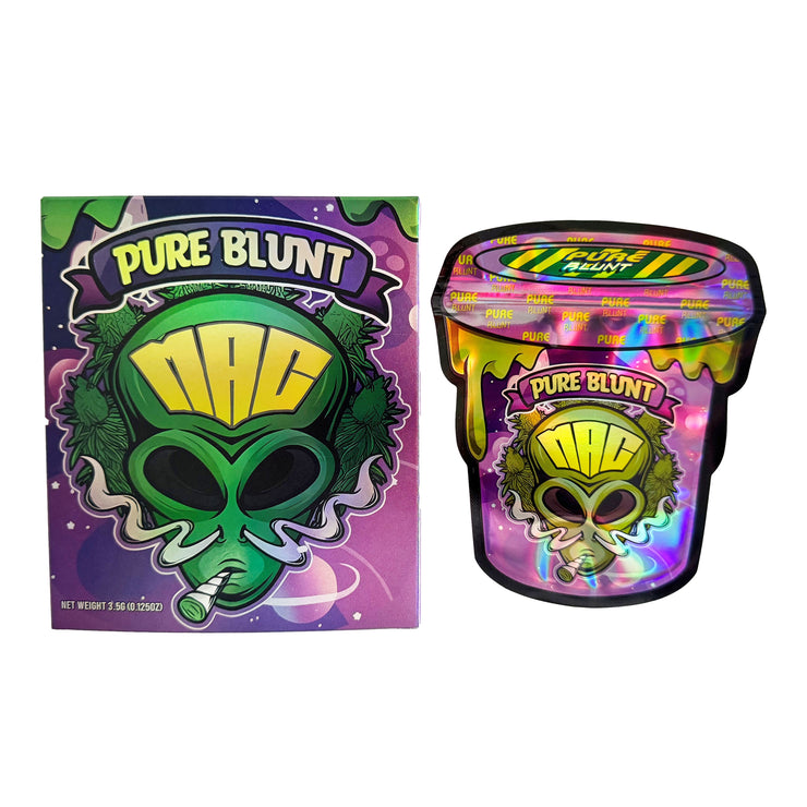 Pure Blunt Mac 3.5g Holographic Bag with Matching Box Design (500 Units / Per Lot)