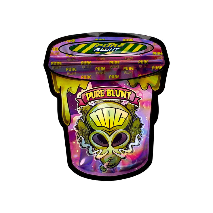 Pure Blunt Mag 3.5g Holographic Die Cut Shape Bag (500 Units / Per Lot)