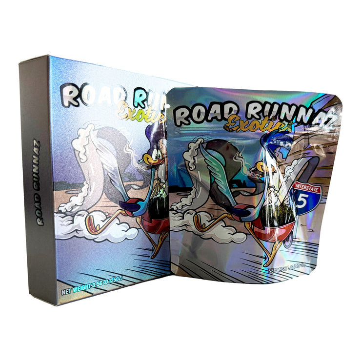 Road Runnaz Exotic 3.5g Holographic Bag with Matching Box Design (500 Units / Per Lot)