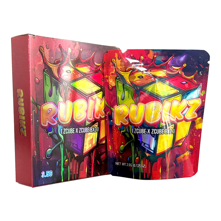 Rubikz 3.5g Holographic Bag with Matching Box Design (500 Units / Per Lot)