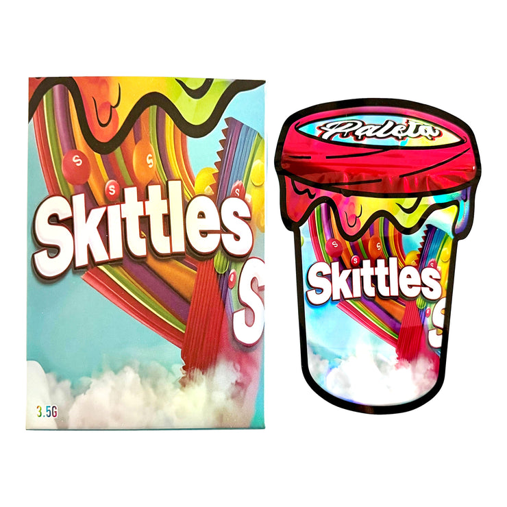 Paleta Skittles 3.5g Holographic Bag with Matching Box Design (500 Units / Per Lot)