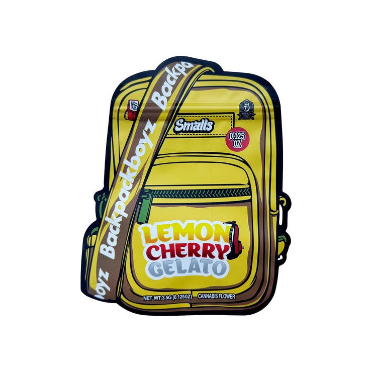 Smalls Lemon Cherry Gelato Backpackboyz 3.5g Holographic Die Cut Shape Bag (500 Units / Per Lot)