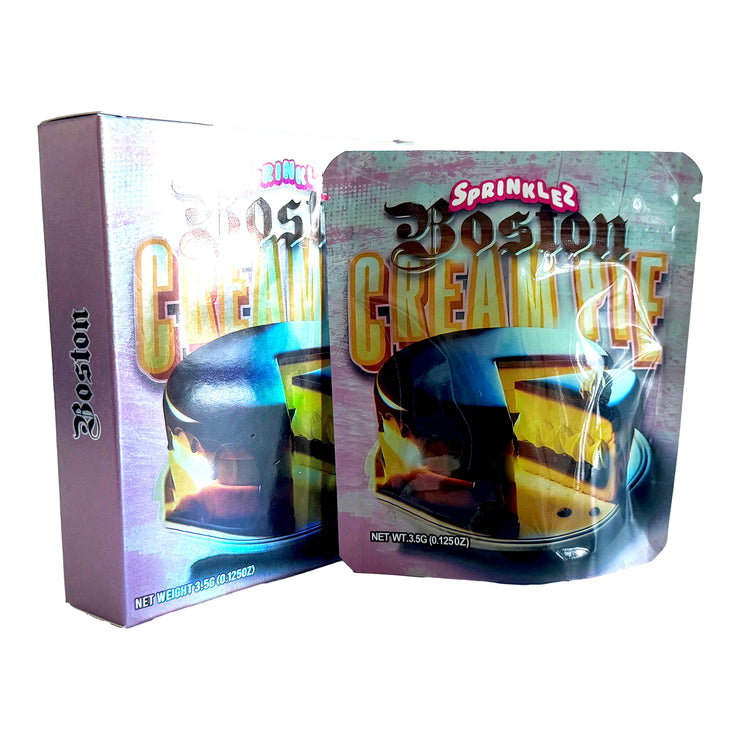 Sprinklez Boston Cream Pie 3.5g Holographic Bag with Matching Box Design (500 Units / Per Lot)