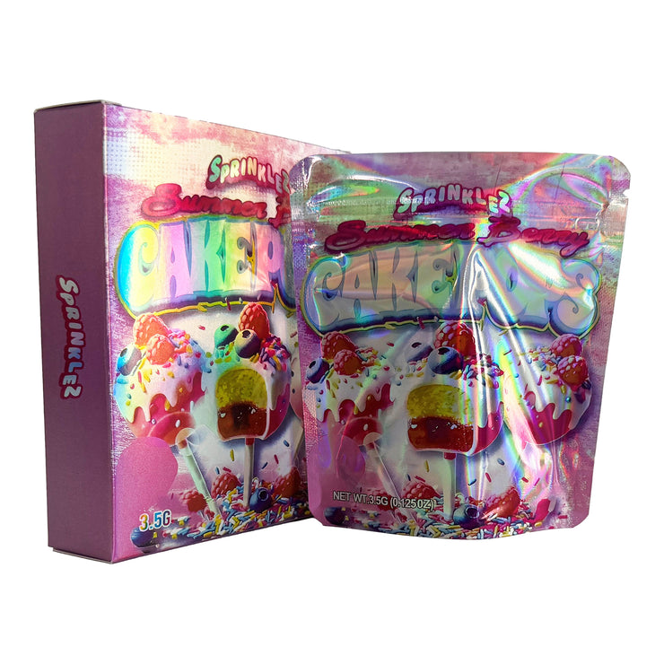 Sprinklez Cakepops 3.5g Holographic Bag with Matching Box Design (500 Units / Per Lot)