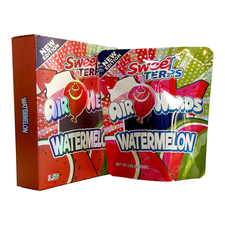 Sweet Terps Air Watermelon 3.5g Holographic Bag with Matching Box Design (500 Units / Per Lot)
